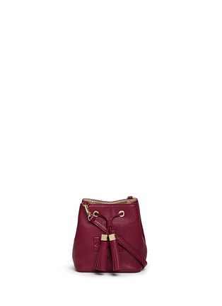 Main View - Click To Enlarge - TORY BURCH - 'Thea' mini crossbody leather bucket bag