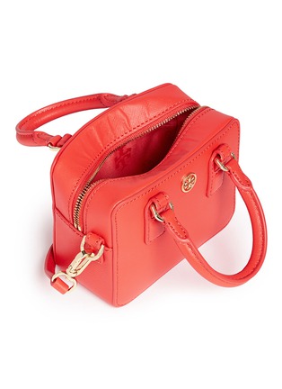 Detail View - Click To Enlarge - TORY BURCH - 'Robinson' shrunken saffiano leather satchel