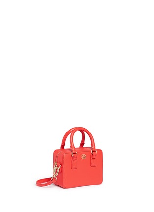Front View - Click To Enlarge - TORY BURCH - 'Robinson' shrunken saffiano leather satchel