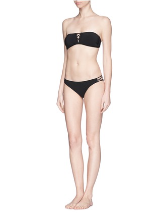 Figure View - Click To Enlarge - TORY BURCH - Crisscross detail hipster bikini bottoms