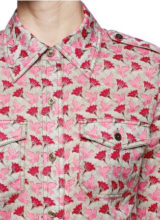 Detail View - Click To Enlarge - TORY BURCH - 'Brigitte' flower dove print blouse