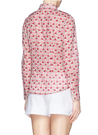 Back View - Click To Enlarge - TORY BURCH - 'Brigitte' flower dove print blouse