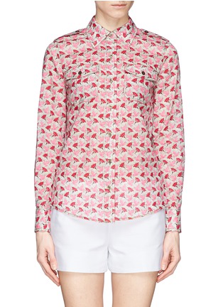Main View - Click To Enlarge - TORY BURCH - 'Brigitte' flower dove print blouse