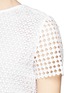 Detail View - Click To Enlarge - TORY BURCH - 'Sabrina' graphic guipure lace T-shirt