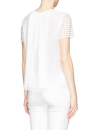 Back View - Click To Enlarge - TORY BURCH - 'Sabrina' graphic guipure lace T-shirt
