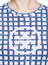 Detail View - Click To Enlarge - TORY BURCH - 'Connie' grid print Pima cotton T-shirt