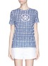 Main View - Click To Enlarge - TORY BURCH - 'Connie' grid print Pima cotton T-shirt