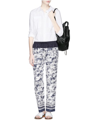 Figure View - Click To Enlarge - TORY BURCH - 'Patricia' scenery print silk pants