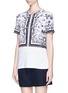 Front View - Click To Enlarge - TORY BURCH - 'Connie' botanical print Pima cotton T-shirt