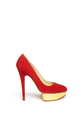 Main View - Click To Enlarge - CHARLOTTE OLYMPIA - Cindy suede platform pumps