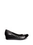 Main View - Click To Enlarge - COLE HAAN - Milly patent toe-cap wedge pumps