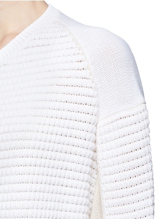 Detail View - Click To Enlarge - 3.1 PHILLIP LIM - Combo knit zip-up cardigan