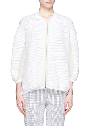 Main View - Click To Enlarge - 3.1 PHILLIP LIM - Combo knit zip-up cardigan
