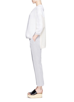 Figure View - Click To Enlarge - 3.1 PHILLIP LIM - Combo knit zip-up cardigan