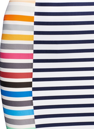 Detail View - Click To Enlarge - TANYA TAYLOR - Peggy micro knit striped pencil skirt
