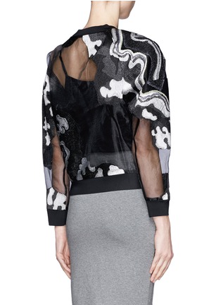 Back View - Click To Enlarge - 3.1 PHILLIP LIM - Geode embroidery sheer sweatshirt