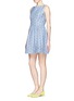 Front View - Click To Enlarge - ALICE & OLIVIA - Lillyanne metallic floral jacquard pouf dress