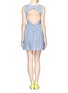 Figure View - Click To Enlarge - ALICE & OLIVIA - Lillyanne metallic floral jacquard pouf dress