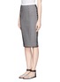 Front View - Click To Enlarge - ELIZABETH AND JAMES - Heyden mesh overlay pencil skirt