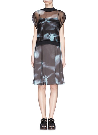 Main View - Click To Enlarge - 3.1 PHILLIP LIM - Bonded chiffon overlay landscape print dress
