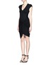 Figure View - Click To Enlarge - HELMUT LANG - Twist front jersey dress
