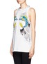 Front View - Click To Enlarge - 3.1 PHILLIP LIM - Embellished neckline printed tank top