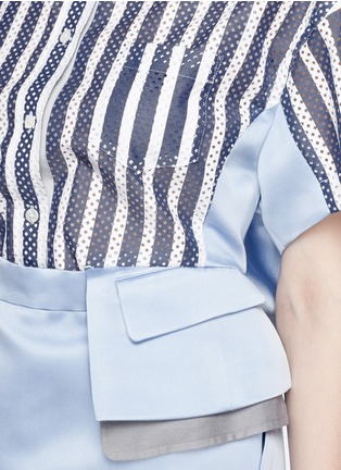 Detail View - Click To Enlarge - SACAI - Laser-cut shirt dress