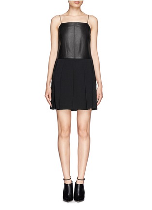 Main View - Click To Enlarge - RAG & BONE - Paige leather front bodice dress