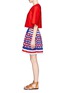 Figure View - Click To Enlarge - ALEXANDER MCQUEEN - Check knit flare skirt