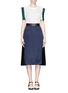 Figure View - Click To Enlarge - TOGA ARCHIVES - Glitter pleat satin skirt