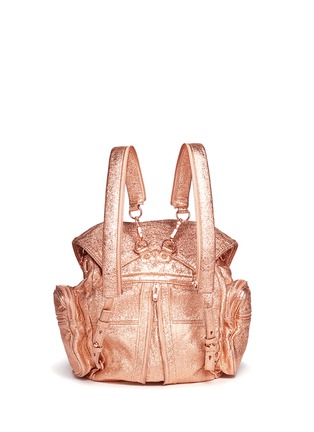 Back View - Click To Enlarge - ALEXANDER WANG - Marti three-way metallic leather backpack