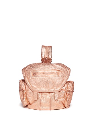 Main View - Click To Enlarge - ALEXANDER WANG - Marti three-way metallic leather backpack