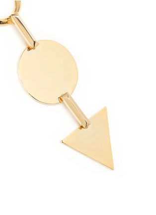 Detail View - Click To Enlarge - EDDIE BORGO - 'Mismatched Token' 12k gold plated earrings