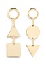 Main View - Click To Enlarge - EDDIE BORGO - 'Mismatched Token' 12k gold plated earrings