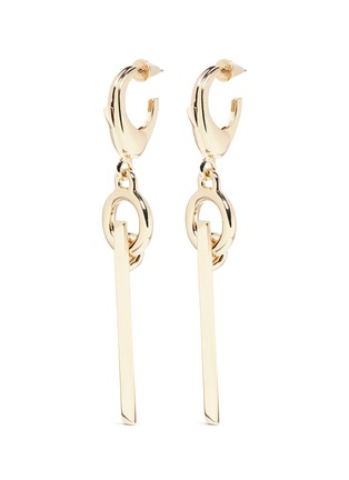 Main View - Click To Enlarge - EDDIE BORGO - 'O-Ring' bar drop 12k gold plated earrings