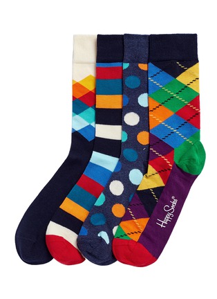 Main View - Click To Enlarge - HAPPY SOCKS - Mix pattern socks 4-pair gift box