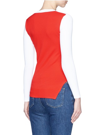 Back View - Click To Enlarge - STELLA MCCARTNEY - Asymmetric colourblock sweater