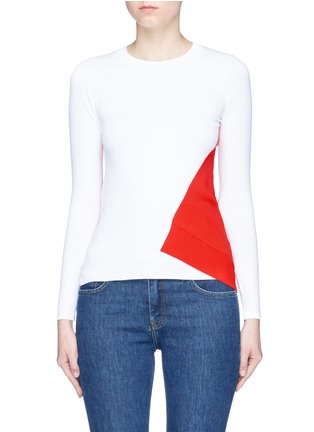 Main View - Click To Enlarge - STELLA MCCARTNEY - Asymmetric colourblock sweater