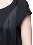 Detail View - Click To Enlarge - GIAMBA - Fringe side cotton T-shirt