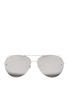 Main View - Click To Enlarge - LINDA FARROW - Titanium aviator sunglasses