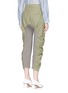 Back View - Click To Enlarge - STELLA MCCARTNEY - 'Tina' rib knit panel cropped pants