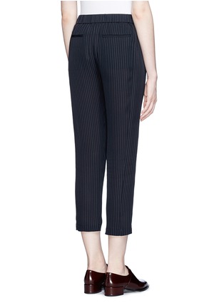 Back View - Click To Enlarge - THEORY - 'Korene' cropped pinstripe silk pants