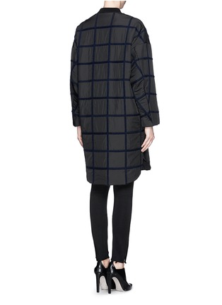 Back View - Click To Enlarge - 3.1 PHILLIP LIM - Windowpane check wool bomber coat