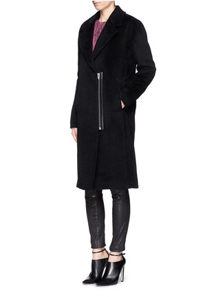 Front View - Click To Enlarge - T BY ALEXANDER WANG - Mohair felt coat