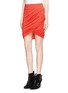 Front View - Click To Enlarge - HELMUT LANG - Asymmetric twist modal-wool skirt