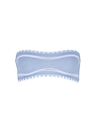 Main View - Click To Enlarge - SAME SWIM - 'The Babe' stitched denim effect bandeau top