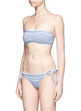 Figure View - Click To Enlarge - SAME SWIM - 'The Babe' stitched denim effect bandeau top