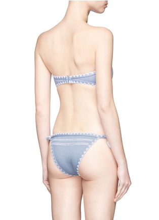 Back View - Click To Enlarge - SAME SWIM - 'The Tease' side tie denim effect bikini bottoms