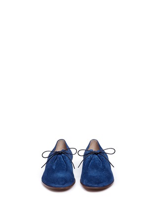 Front View - Click To Enlarge - SOLOVIERE - 'Matthieu' suede wallaby shoes