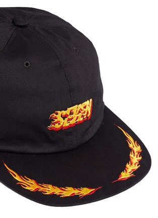 Detail View - Click To Enlarge - STUDIO SEVEN - Flame embroidered baseball cap
